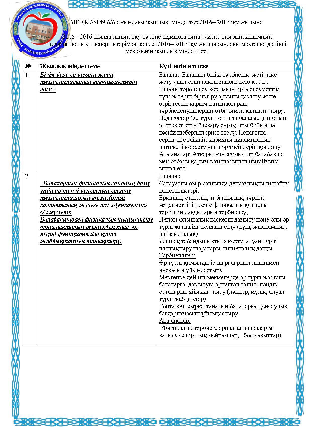 годовая задача на 2016-2017 учебный год